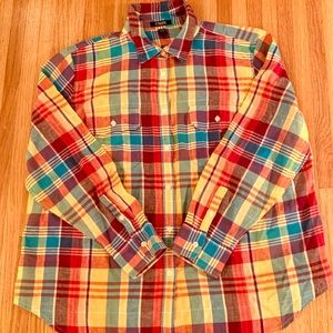 Chaps Madras Plaid Shirt Women’s  Like New